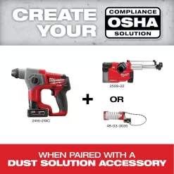 Milwaukee 2416-21XC-48-11-2450 M12 FUEL 12-Volt Lithium-Ion Brushless Cordless 5/8 in. SDS-Plus Rotary Hammer Kit with XC High Output 5.0 Ah Battery