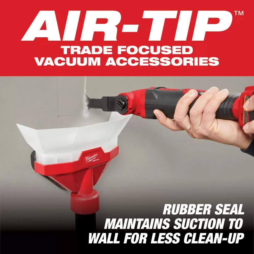 Milwaukee 49-90-2022-0980-20 AIR-TIP 1-1/4 in. to 2-1/2 in. Dust Collector and M12 AIR-TIP Wet/Dry Shop Vacuum Utility Nozzle Attachments