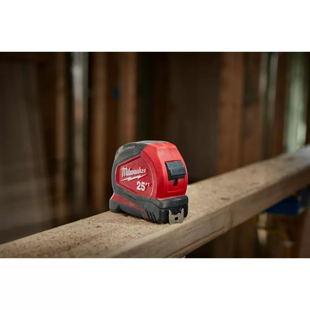 Milwaukee 48-22-6625-4X 25 ft. Compact Tape Measure (4-Pack)