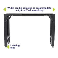 Montezuma MSF4829B 4 ft. to 6 ft. Adjustable Steel Workbench Frame