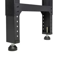 Montezuma MWB722430B 6 ft. Adjustable Height Steel Workbench with Solid Wood Work Top