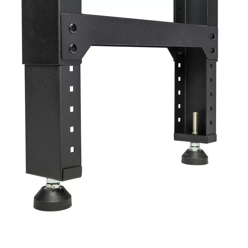 Montezuma MWB722430B 6 ft. Adjustable Height Steel Workbench with Solid Wood Work Top
