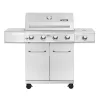 Monument Grills 25392 4-Burner Propane Gas Grill in Stainless Steel with LED Controls and Side Burner