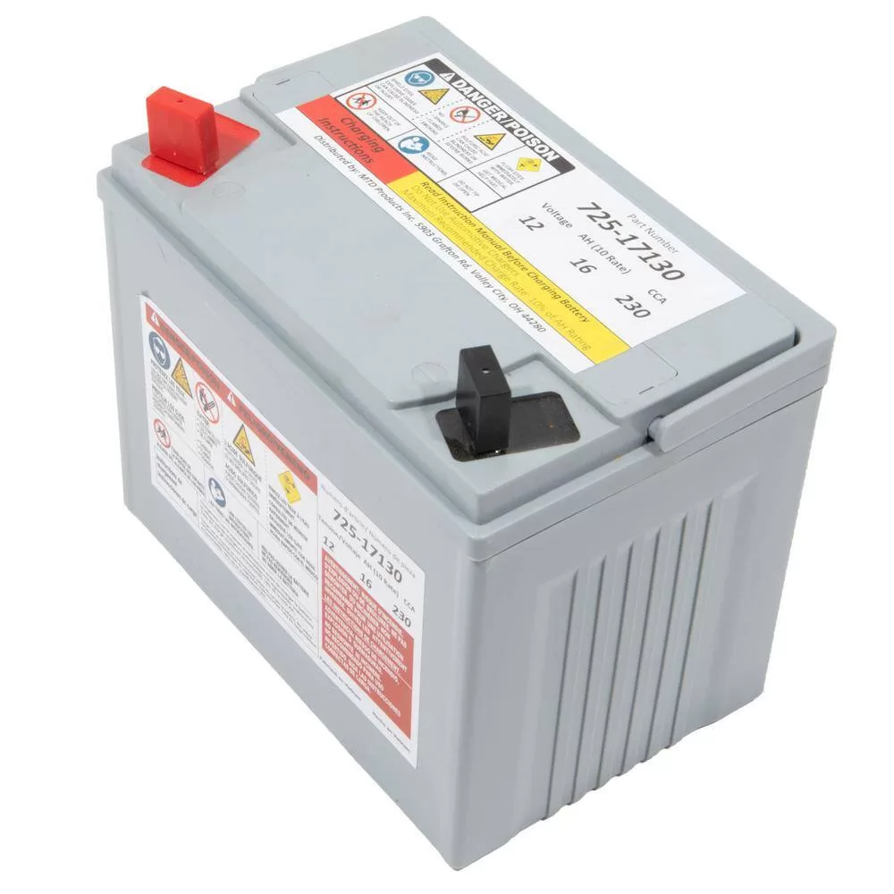 MTD Genuine Factory Parts 725P17130 Replacement 12-Volt 16 Ah 230 CCA Sealed AGM Riding Lawn Mower Battery