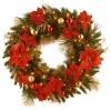 National Tree Company DC13-111L-36W Decorative Collection Home Spun 36 in. Artificial Wreath with Clear Lights
