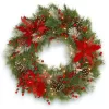National Tree Company DC13-147-30WB 30 in. Artificial Battery Operated Decorative Collection Tartan Plaid Wreath with Warm White LED Lights
