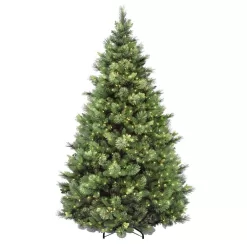 National Tree Company CAP3-306-75 7-1/2 ft. Carolina Pine Hinged Artificial Christmas Tree with 86 Flocked Cones and 750 Clear Lights
