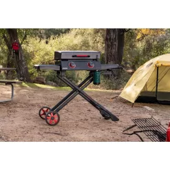 Nexgrill 720-1075B Daytona 2-Burner 21 in. Propane Gas Griddle with Foldable Cart in Black