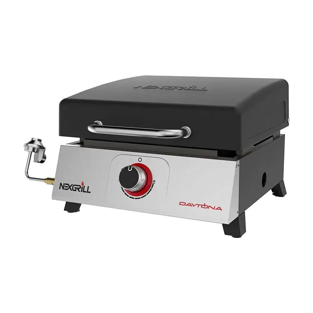 Nexgrill 820-0081 Daytona 1-Burner 17 in. Propane Gas Table Top Griddle in Black