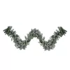 Northlight 33388969 9 ft. x 14 in. Pre-Lit LED Flocked Rose Mary Emerald Angel Pine Artificial Christmas Garland - Clear Lights