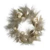Northlight 31738027 24 in. Artificial Unlit Glitter Champagne Gold Pomegranate Apple Pine Cone and Berry Christmas Wreath