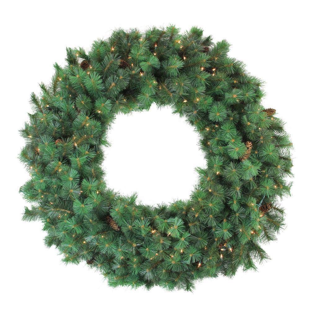 Northlight 32913305 48 in. Pre-Lit Royal Oregon Pine Artificial Christmas Wreath with Clear Lights