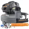 NuMax S3GI12CK 3 Gal. Portable Electric Pancake Air Compressor with 2-in-1 Nailer/Stapler, Hose Inflation Kit and Fasteners (400-Count)
