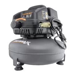 NuMax S3GI12CK 3 Gal. Portable Electric Pancake Air Compressor with 2-in-1 Nailer/Stapler, Hose Inflation Kit and Fasteners (400-Count)