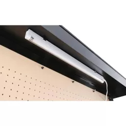 OLYMPIA 410-014-0111 4 ft. W x 5 ft. H x 2 ft. D Black Steel Workbench with Built-In Power and Lighting