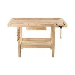 OLYMPIA 410-327-0111 50 in. x 20 in. Hardwood Workbench with Built-In Wooden Vise and 330 lbs. Weight Capacity