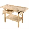 OLYMPIA 410-327-0111 50 in. x 20 in. Hardwood Workbench with Built-In Wooden Vise and 330 lbs. Weight Capacity
