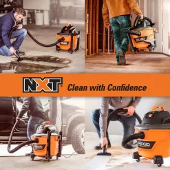 RIDGID HD09001 9 Gallon 4.25 Peak HP NXT Wet/Dry Shop Vacuum with Filter, Locking Hose and Accessories
