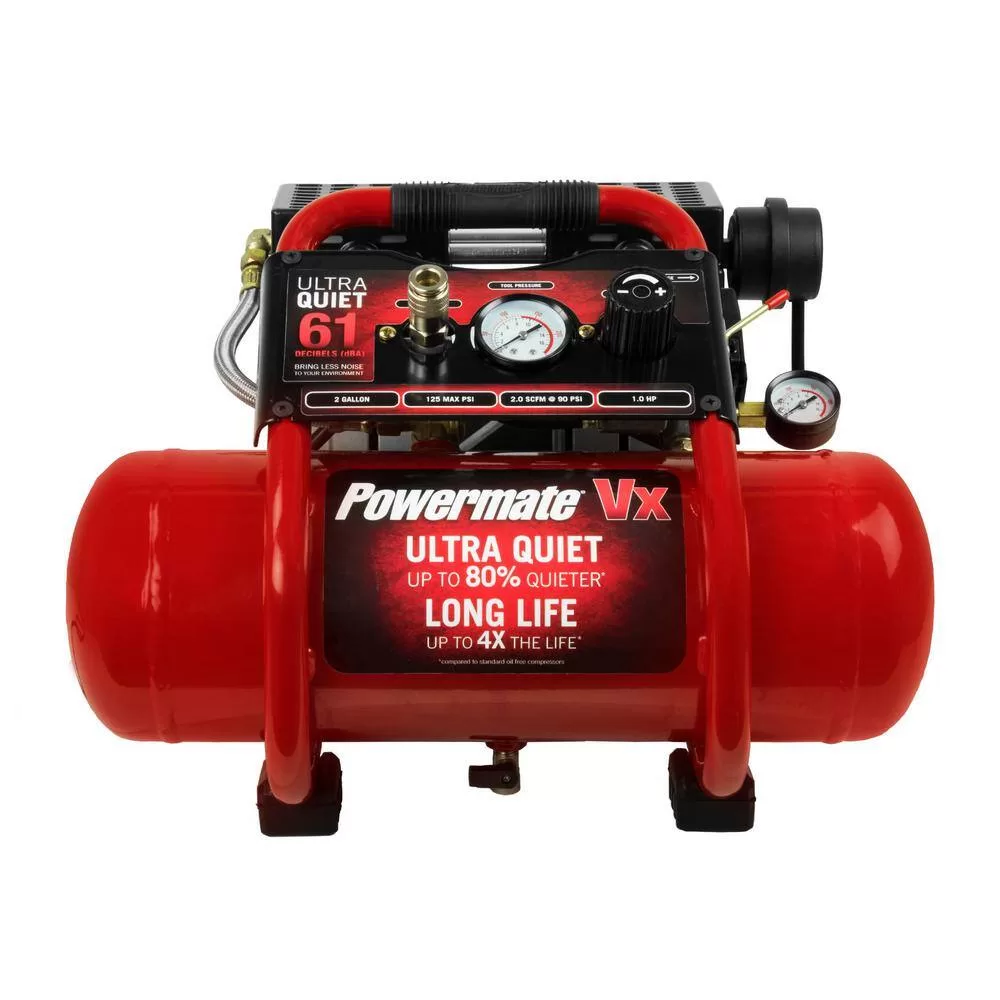 Powermate SAC22HPP 2 Gal. 125 PSI 1 HP Ultra Quiet Oil Free Electric Air Compressor