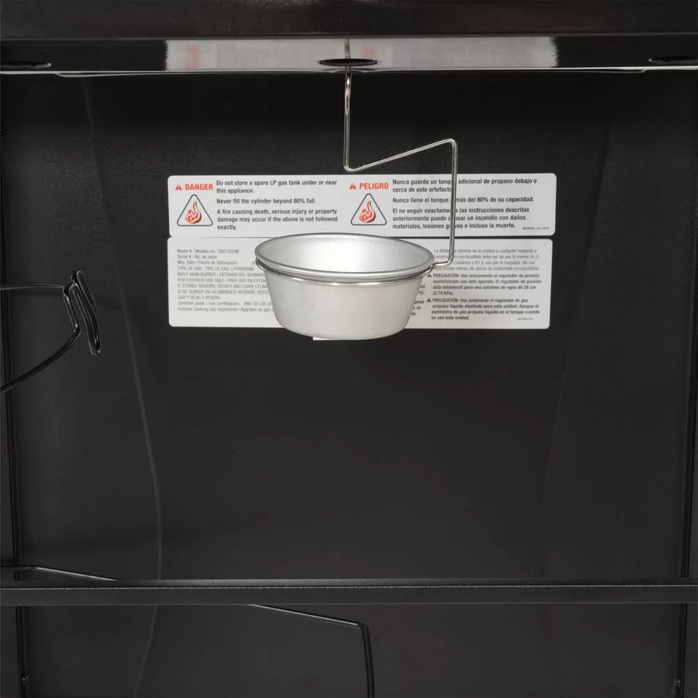 Grill Boss GBC1932M 3 Burner Gas Grill in Black with Top Cover and Shelves Stainless Steel, 2 Number of Side Burners