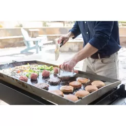 Razor GGC1643M 37 in. 4-Burner Portable Propane Gas Griddle with Folding Shelves and Lid in Black