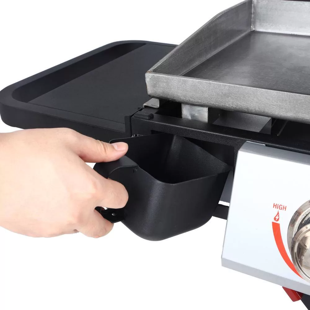 Razor GGC2030M 25 in. 2-Burner Portable Propane Gas Griddle with Lid and Folding Cart in Black