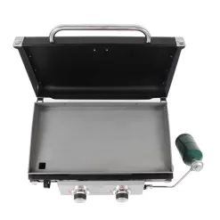 Razor GGT2131M 2-Burner Portable LP Gas Griddle with Lid in Black