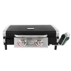 Razor GGT2131M 2-Burner Portable LP Gas Griddle with Lid in Black