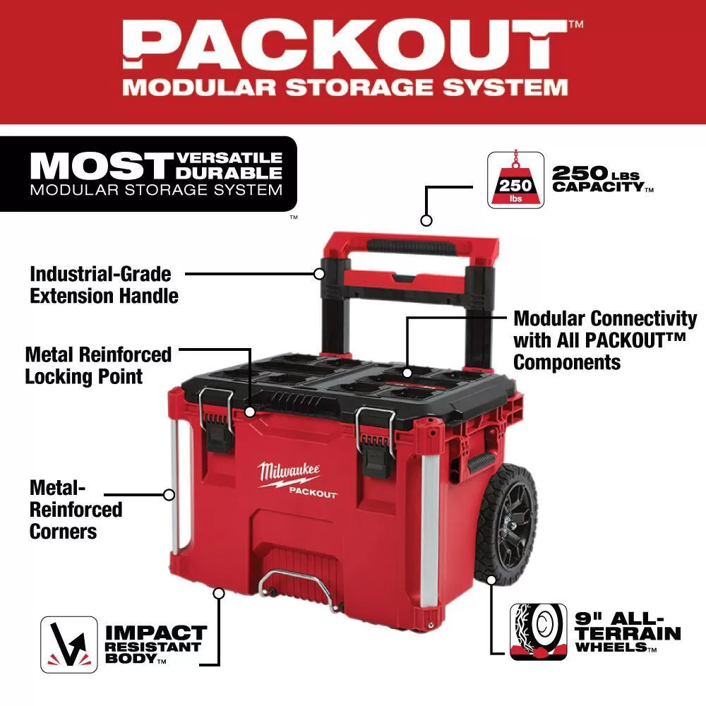 Milwaukee 48-22-8426-48-22-8429 Packout Rolling Box and XL Tool Box