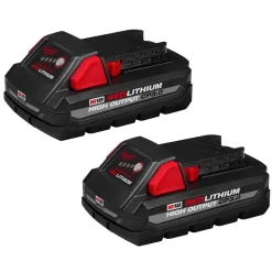 Milwaukee 0880-20-48-11-1837 M18 18-Volt 2 Gal. Lithium-Ion Cordless Wet/Dry Vacuum with 2 M18 HIGH OUTPUT 3.0 Ah Batteries
