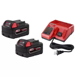 Milwaukee 0880-20-48-59-1850 M18 18-Volt 2 Gal. Lithium-Ion Cordless Wet/Dry Vacuum with M18 XC 5.0 Ah Starter Kit