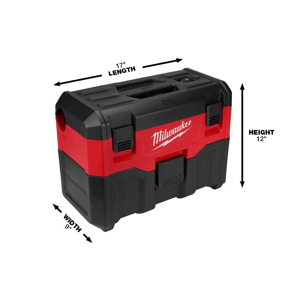 Milwaukee 0880-20-49-90-2035-49-90-2023 M18 18-Volt 2 Gal. Lithium-Ion Cordless Wet/Dry Vacuum