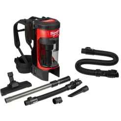 Milwaukee 0885-20-49-90-1964 M18 FUEL 18-Volt Lithium-Ion Brushless 1 Gal. Cordless 3-in-1 Backpack Vacuum with Extra 9 ft. Pro-Grade Hose