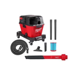 Milwaukee 0910-20-49-90-2030 M18 FUEL 6 Gal. Cordless Wet/Dry Shop Vac w/Filter, Hose and AIR-TIP 1-1/4 in. - 2-1/2 in. (1-Piece) Flex Crevice Tool