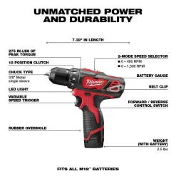 Milwaukee 0960-20-2494-22 M12 FUEL 12-Volt Lithium-Ion Cordless 1.6 Gal. Wet/Dry Vacuum w/M12 Drill and Impact Driver Kit w/Batteries and Charger