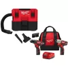 Milwaukee 0960-20-2494-22 M12 FUEL 12-Volt Lithium-Ion Cordless 1.6 Gal. Wet/Dry Vacuum w/M12 Drill and Impact Driver Kit w/Batteries and Charger