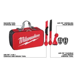 Milwaukee 0970-20-49-90-2019A M18 FUEL PACKOUT Cordless 2.5 Gal. Wet/Dry Vacuum with AIR-TIP 1-1/4 in. - 2-1/2 in. (4-Piece) Automotive Kit