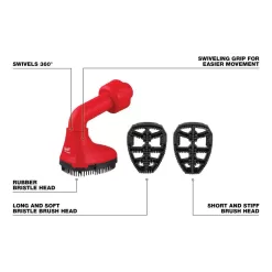 Milwaukee 0970-20-49-90-2020 M18 FUEL PACKOUT Cordless 2.5 Gal Wet/Dry Vacuum with AIR-TIP 1-1/4 in. - 2-1/2 in. (1-Piece) Swiveling Palm Brush Tool