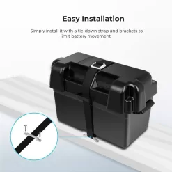 Renogy RBT100AGM12B Deep Cycle AGM Battery 12-Volt 100Ah w/ Box Safe Charge Most Home Appliances for Off-Grid Solar System, Maintenance-Free