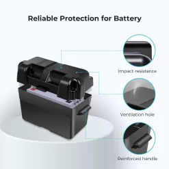 Renogy RBT100AGM12B Deep Cycle AGM Battery 12-Volt 100Ah w/ Box Safe Charge Most Home Appliances for Off-Grid Solar System, Maintenance-Free