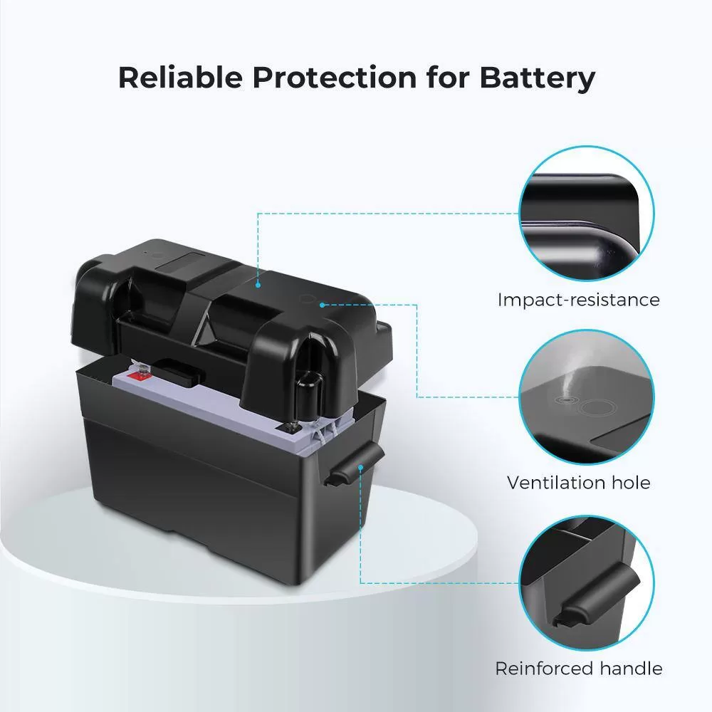 Renogy RBT100AGM12B Deep Cycle AGM Battery 12-Volt 100Ah w/ Box Safe Charge Most Home Appliances for Off-Grid Solar System, Maintenance-Free