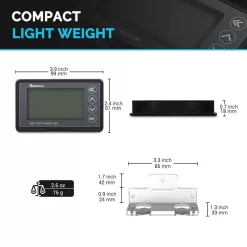 Renogy RBM500-G1 500 Amp Universal Battery Monitor, High and Low Voltage Programmable Alarm