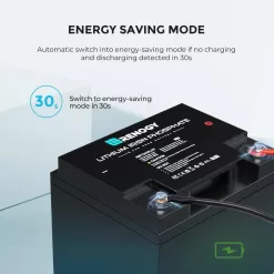 Renogy RBT2425LFP-US 24-Volt 25Ah LiFePO4 Deep Cycle Lithium Battery, Over 2000 Cycles, Backup Power Perfect for Off-Grid