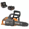 RIDGID R01101K 18V Brushless 12 in. Electric Battery Chainsaw with 6.0 Ah MAX Output Battery and Charger