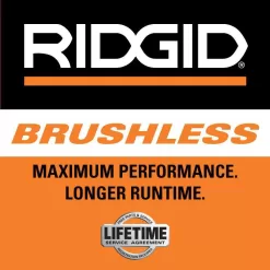 RIDGID R860443B 18V OCTANE Brushless Cordless Compact Fixed Base Router with 1/4 in. Bit, Round and Square Bases and Collet Wrench
