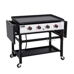 Royal Gourmet GB4002 4-Burner 36 in. Flat Top Propane Griddle Gas Grill for Outdoor Events, Camping and BBQ