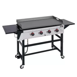Royal Gourmet GB4003 36 in. 4-Burner Flat Top Gas Grill Griddle Liquid Propane Outdoor Griddle Station, 52,000 BTU in Black