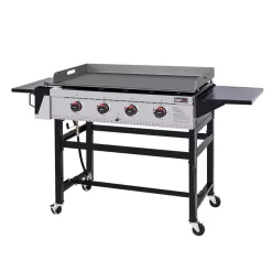 Royal Gourmet GB4003 36 in. 4-Burner Flat Top Gas Grill Griddle Liquid Propane Outdoor Griddle Station, 52,000 BTU in Black