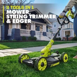 RYOBI P20160 ONE+ 18V 12 in. Cordless Mower with 4.0 Ah Battery and Charger