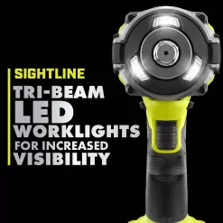 RYOBI PBLIW01K2 ONE+ HP 18V Brushless Cordless 4-Mode 1/2 in. High Torque Impact Wrench Kit with (2) 4.0 Ah Batteries and Charger
